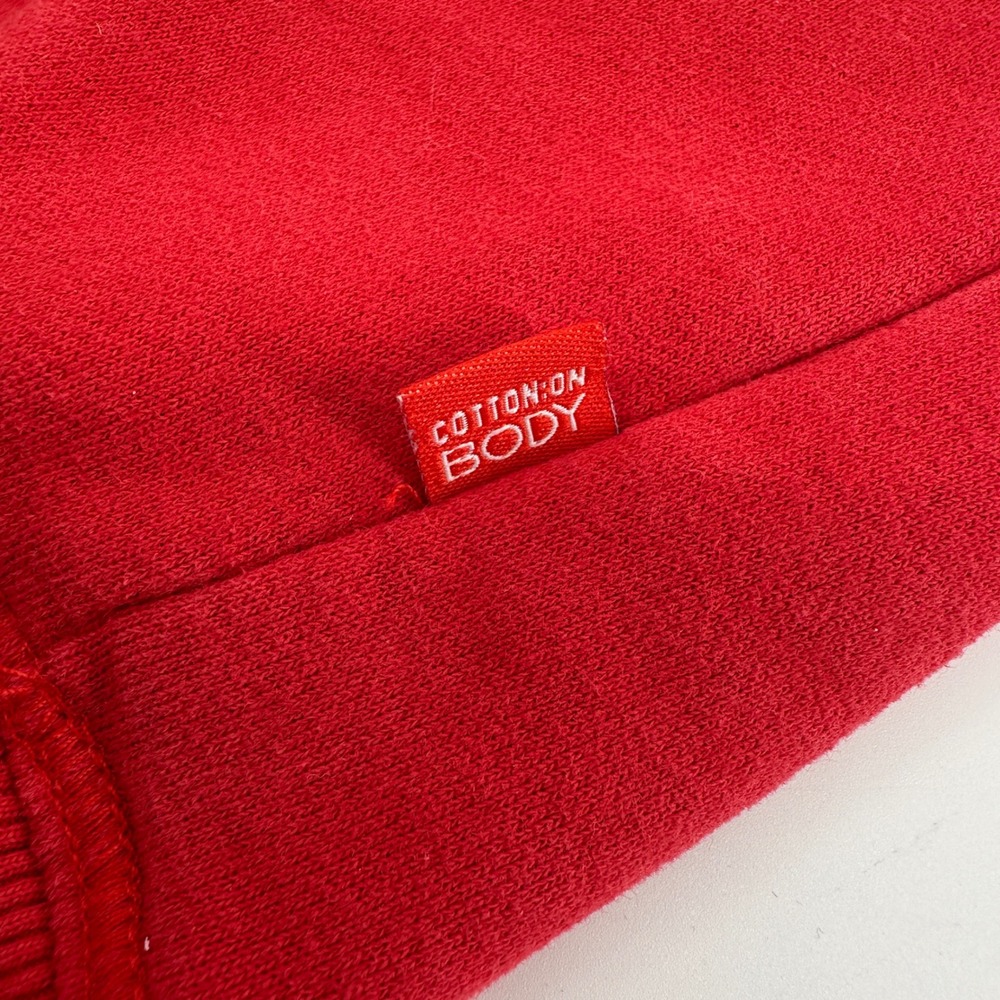 Cotton On Body Wellness Club Plush Graphic Hoodie Red Sweatshirt Medium Cozy - Picture 6 of 9